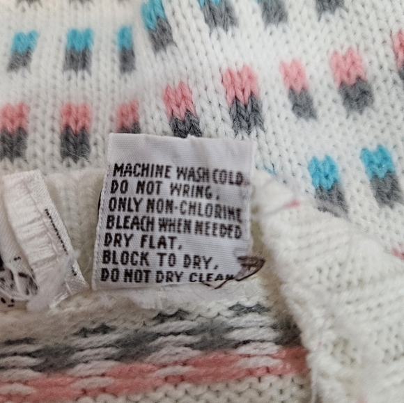 Vintage Suburban Petites Pastel Pink & Blue Sweater Vest Size Small Women's Q5 - Picture 6 of 9